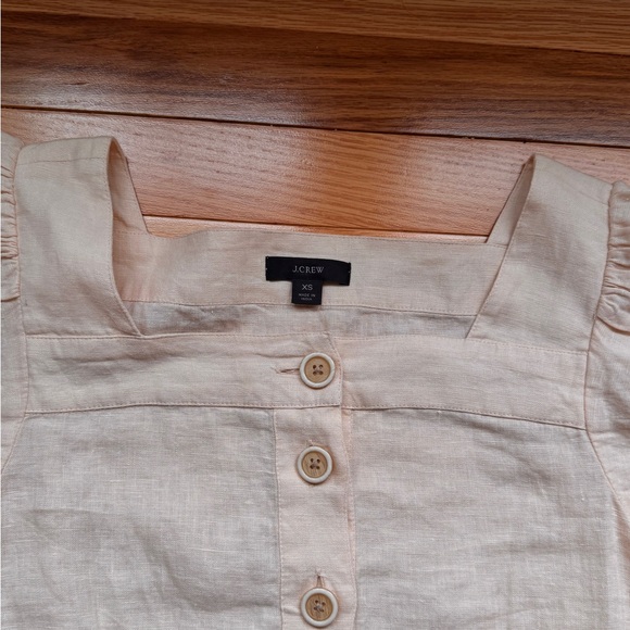 JCREW Linen Square Neck Blouse - Picture 2 of 7